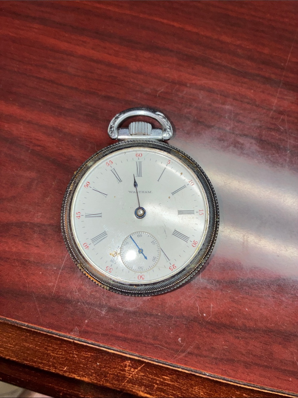 Silver Pocket Watch - Classic White Dial